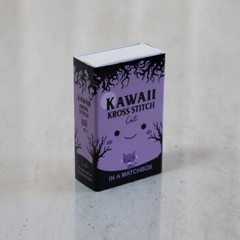 Kawaii Halloween Cat Mini Cross Stitch Kit, 5 of 8