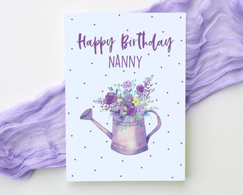 Personalised Adult Birthday Card Watering Can, 2 of 5