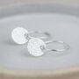 Sterling Silver Textured Circle Charm Hoops, thumbnail 1 of 10