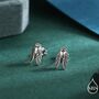 Sterling Silver Cicada Stud Earrings, thumbnail 1 of 12