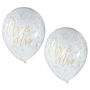 Clear And Gold Printed Mr And Mrs Wedding Balloons, thumbnail 2 of 3