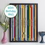 Personalised 60th Birthday Print Music Gift Year 1964 1965, thumbnail 1 of 11