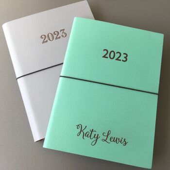 Personalised 2023 Leather Diary, 2 of 11