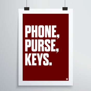 Phone, Purse, Keys Print, 3 of 4