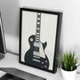 Les Paul Guitar Print | Gibson Guitar Poster, thumbnail 3 of 9