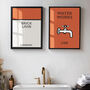 Set Of Two Monopoly Print Property And Waterwork, thumbnail 8 of 10