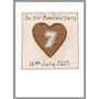 Personalised 7th Copper Wedding Anniversary Card, thumbnail 6 of 8