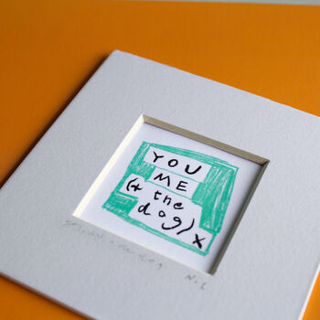 You, Me And The Dog Mini Art Print, 4 of 8