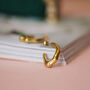 Organic Gold Hoop Earrings, thumbnail 3 of 6