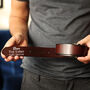 Men's Premium Leather Belt With Cross Knurl Buckle, thumbnail 5 of 12