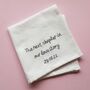 Personalised Hand Embroidered Handkerchief For Groom, thumbnail 1 of 9