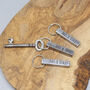 Fathers Day Personalised Hand Forged Keyring, thumbnail 2 of 10