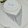 Delicate Bridal Jewelry Set: Teardrop Cubic Zirconia Necklace And Earrings, thumbnail 3 of 5