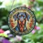 Doberman Stained Glass Effect Suncatcher, thumbnail 3 of 3