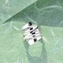 Curly Interwoven Sterling Silver Ring, thumbnail 1 of 6