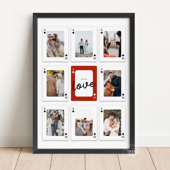 Playing Card Photo Collage Print, Valentines, Anniversary Gift, 3 of 8