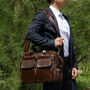 Genuine Leather Messenger Briefcase, thumbnail 1 of 7