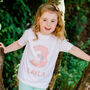 Personalised Floral Birthday Top / T Shirt, thumbnail 1 of 6