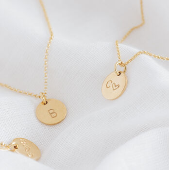 Rosa Personalised Disc Initial Necklace, 2 of 11