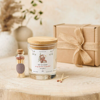 Personalised First Christmas As Grandma And Grandad Gift Candle, 4 of 4