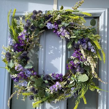 Large Lavender And Catmint Floral Wreath, 3 of 7