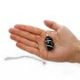 Silver Plated Raw Black Onyx Pendant Necklace, thumbnail 3 of 4