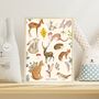 A4 Children's Print, Forest Friends Woodland Creatures, thumbnail 2 of 5