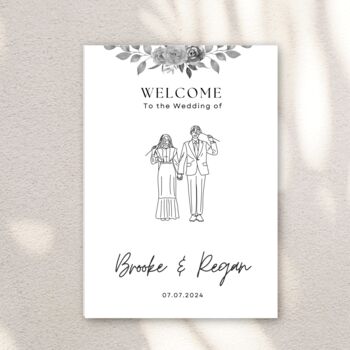 Cute Custom Wedding Welcome Sign/ Foam Board, 2 of 5