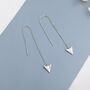 Sterling Silver Arrowhead Threader Earrings, thumbnail 4 of 12