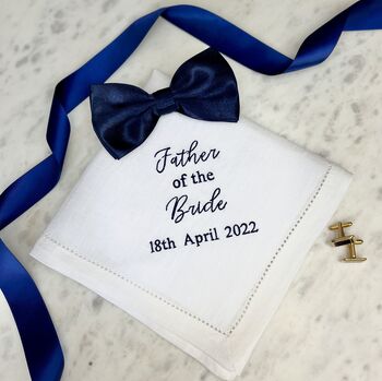 Personalised Father Of The Bride Handkerchief, 2 of 8