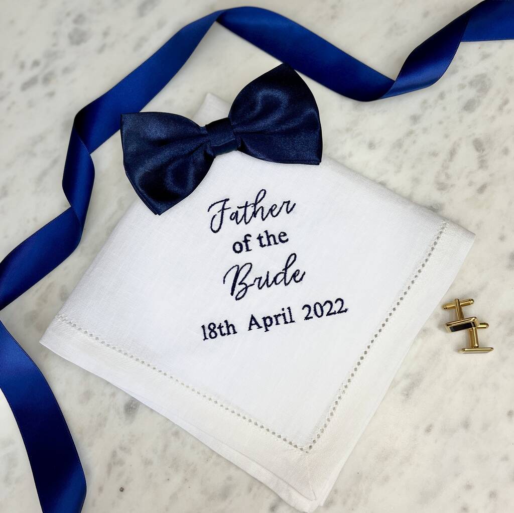 Personalised Father Of The Bride Handkerchief, 1 of 8