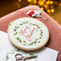 Christmas Wreath Embroidery Hoop Kit, thumbnail 4 of 6