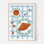 Croissant And Coffee Breakfast Art Print, thumbnail 5 of 5