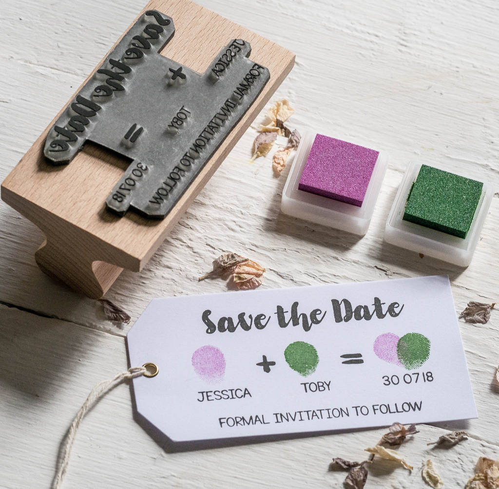 Finger Print Save The Date Stamp, 1 of 4