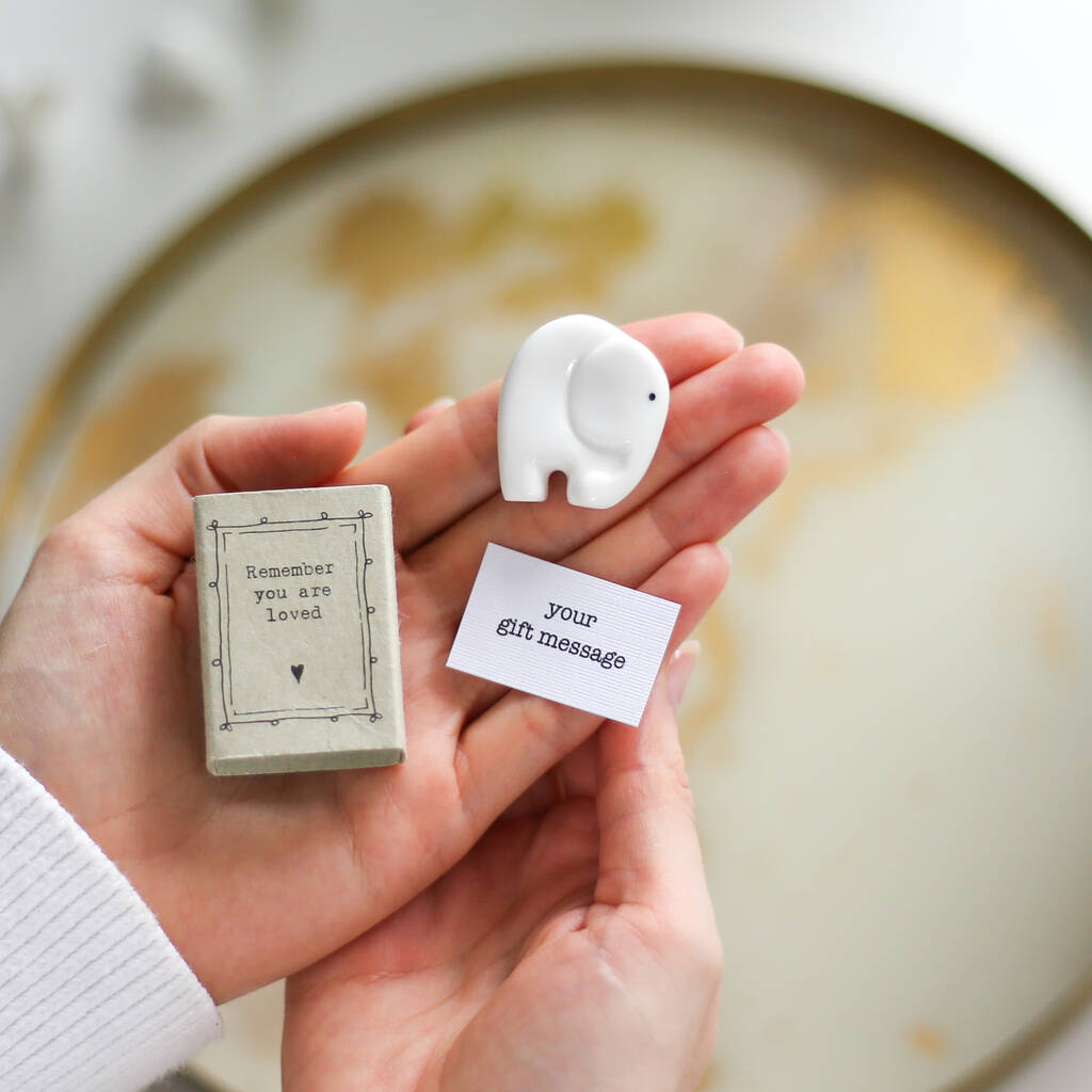 14th Wedding Anniversary Gift, Dainty Elephant Gift By Lunity