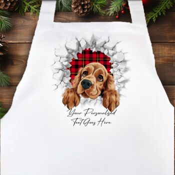 Personalised Christmas Cocker Spaniel Break Through, 4 of 10