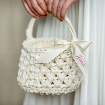 Personalised Flower Girl Basket, 5 of 9