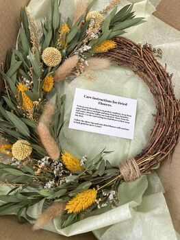 Small Dried Flower Spring Time Wreath, 4 of 5