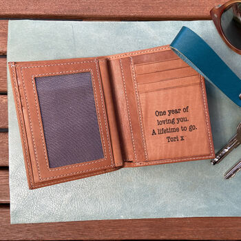 Genuine Leather Wallet, Sustainable Personalised Gift, 2 of 11