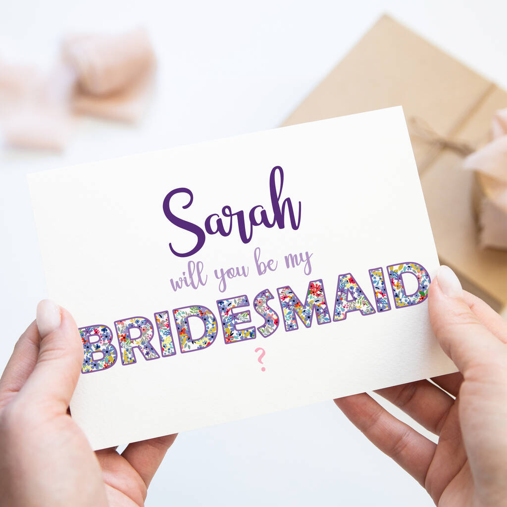 Will You Be My Bridesmaid? Personalised Card