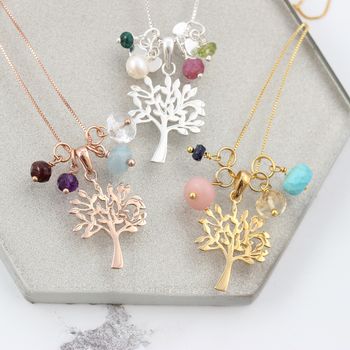 Personalised Tree Of Life Necklace With Birthstone, 6 of 12