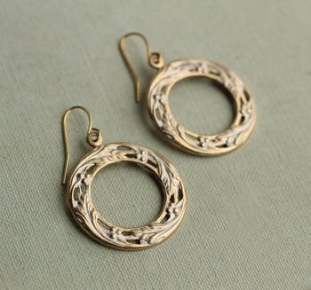 Grape Vine Hoop Earrings, 4 of 5