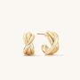 Woven Hoops Gold, thumbnail 2 of 2