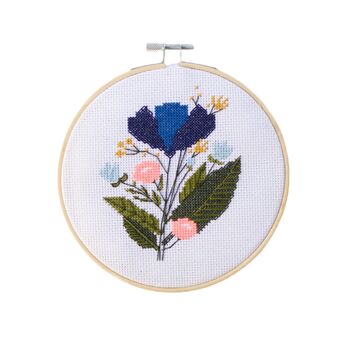 Midnight Floral Cross Stitch Kit, 2 of 4