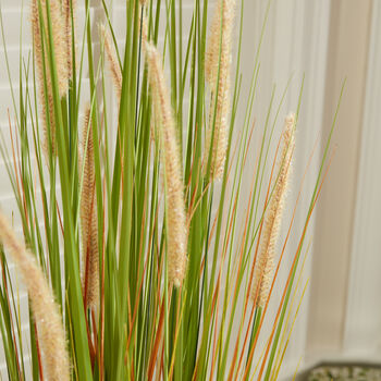 Potted Faux Ravenna Grass Plant, 4 of 4