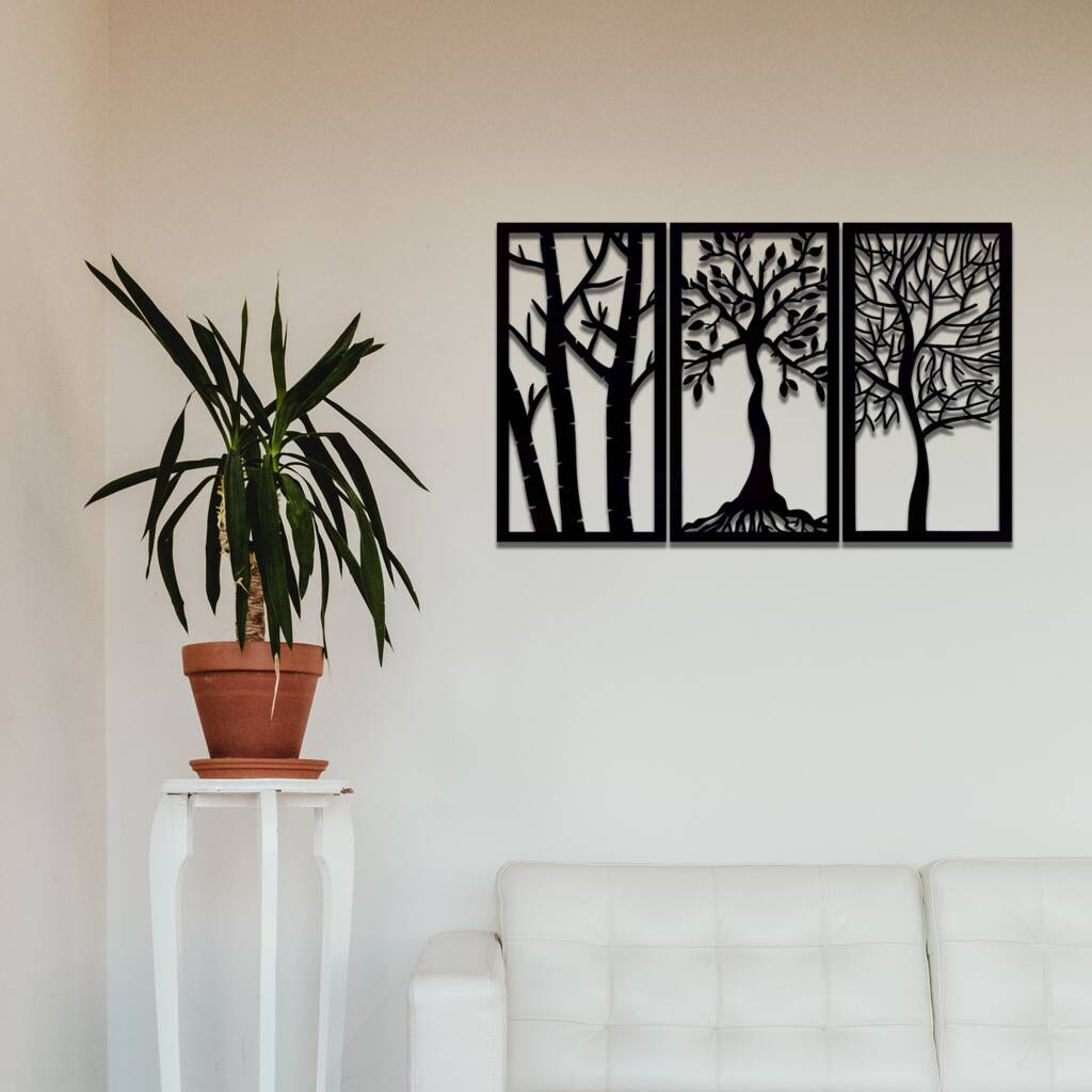 Wooden Trees Wall Art Aesthetic Wall Home Room Decor By Duke Craft