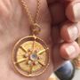 Moonstone Compass Necklace, thumbnail 5 of 7