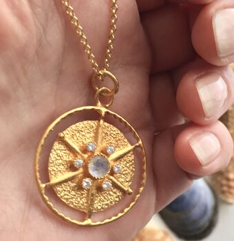Moonstone Compass Necklace, 5 of 7