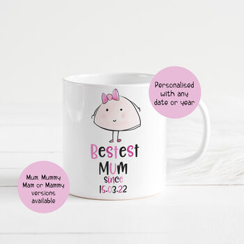 Bestest Mum Since Personalised Ceramic Mug, 2 of 2
