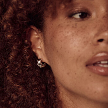 Silver Celestial Dome Earrings, 2 of 5